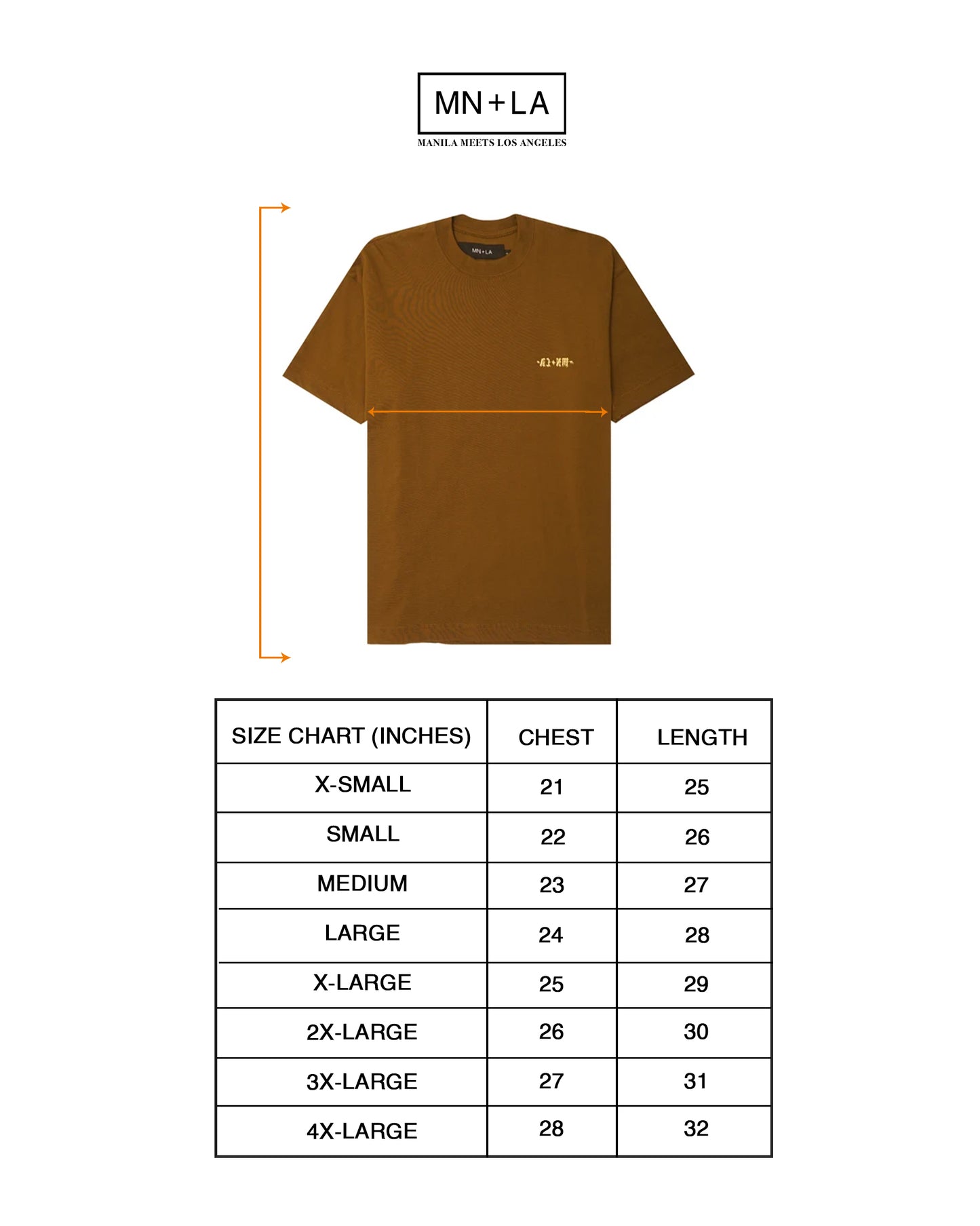 "REAR VIEW" ULTRA HEAVY TEE IN RUST