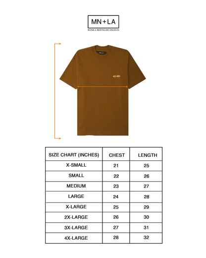"REAR VIEW" ULTRA HEAVY TEE IN RUST
