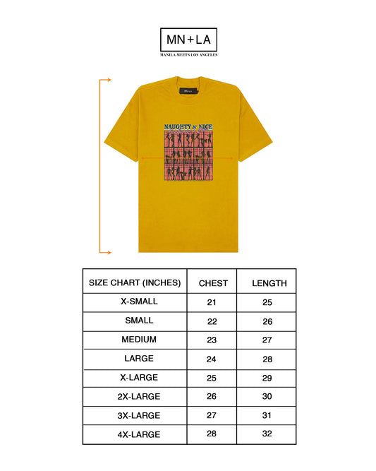 “RED LIGHT” TEE IN MUSTARD