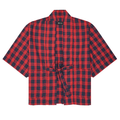 RED/NAVY S/S DRAPE