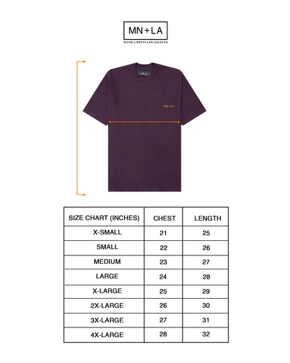 "SCORCH" LOGO TEE IN SHADOW PURPLE