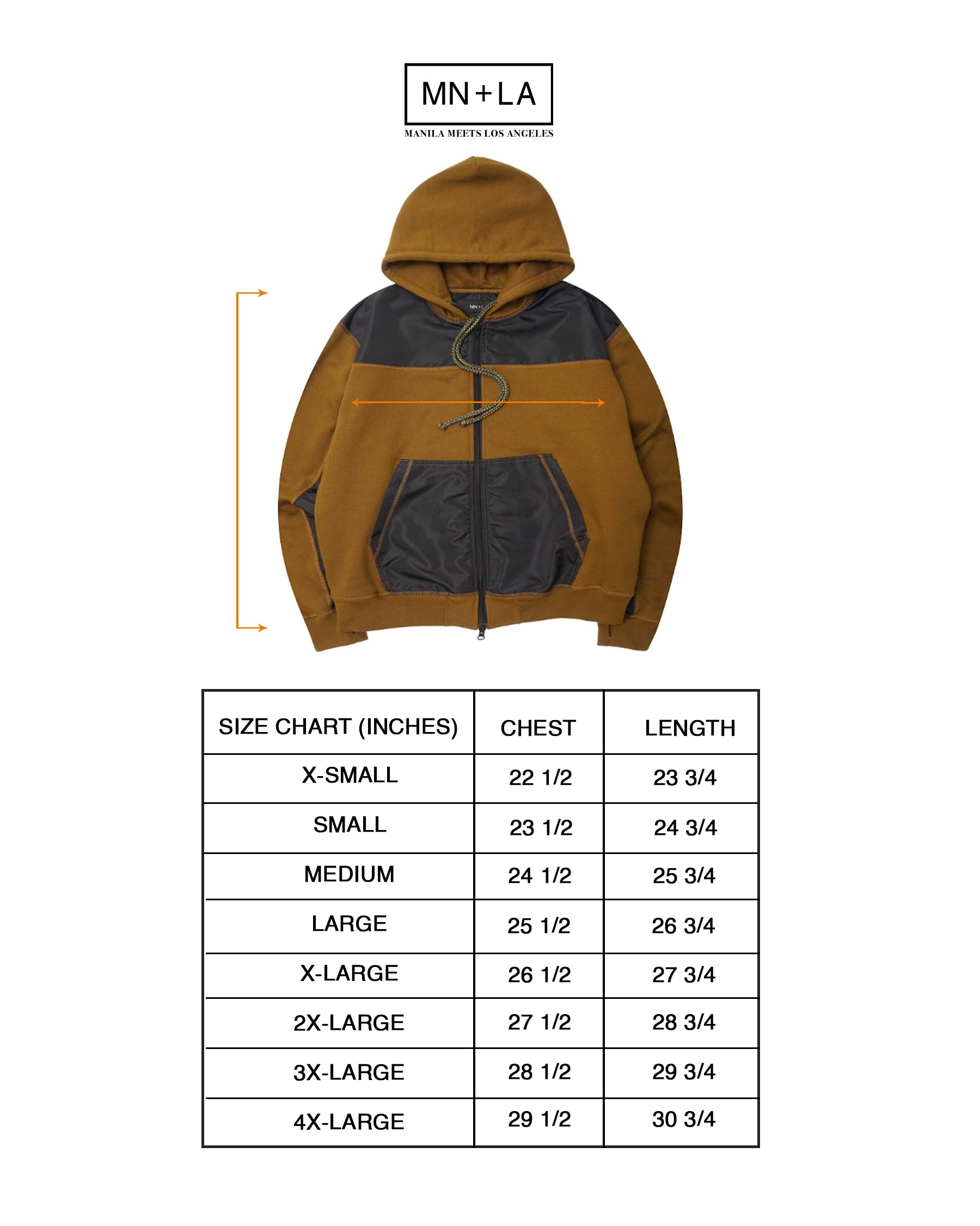 SHINOBI ZIP HOODIE IN RUST – MN+LA