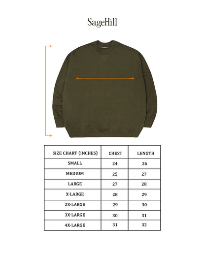 "RYŌSHI" SWEATSHIRT (001) IN MOSS