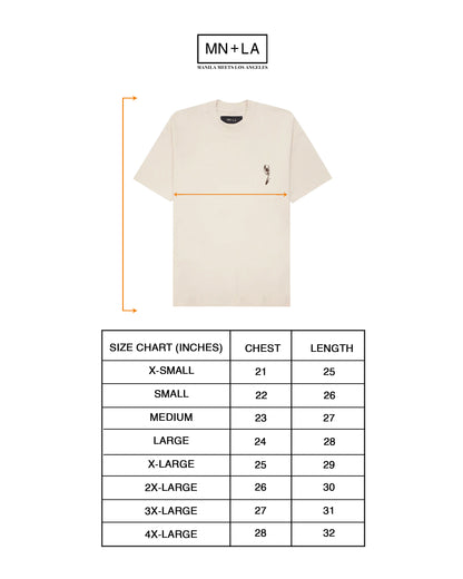 "SOUFFRE IN SILENCE" ULTRA HEAVY TEE IN OAT