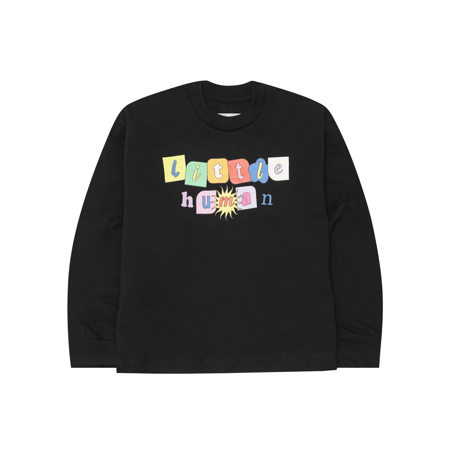 "SUN IS OUT" LITTLE HUMAN™ LONGSLEEVE TEE IN CAVIAR