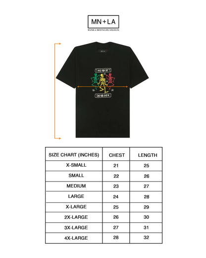 "TAKE NO SHIT" TEE IN CAVIAR