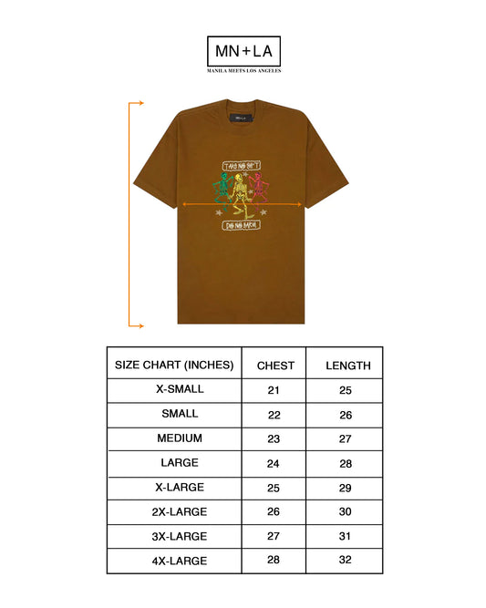 "TAKE NO SHIT" TEE IN RUST