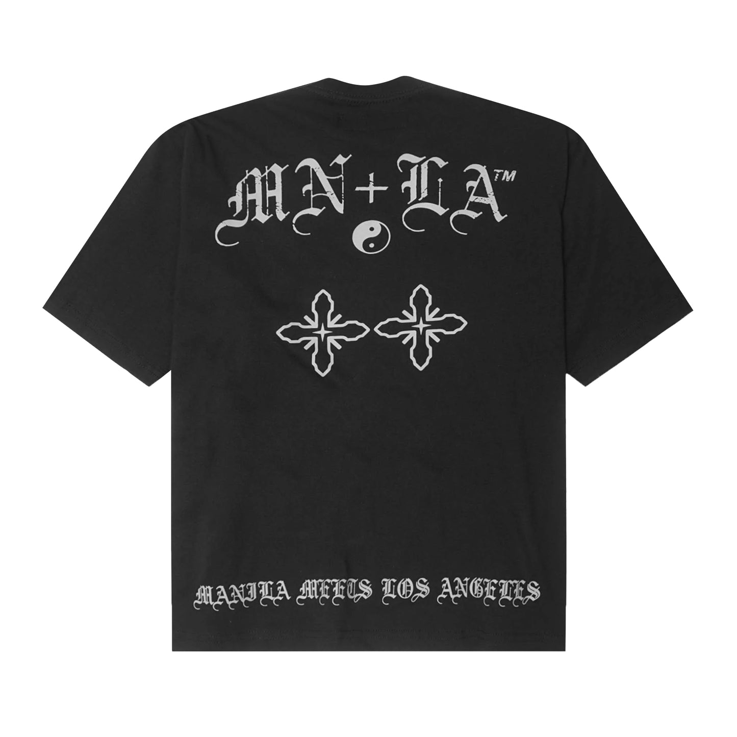 "TAKE NO SHIT, DO NO HARM" TEE IN CAVIAR/CEMENT