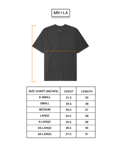 TATTERED OVERSIZED TEE IN CROW