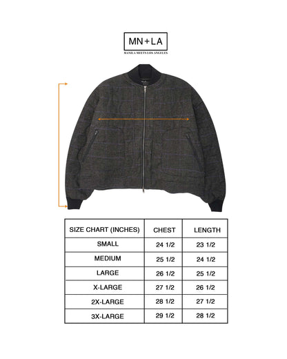 "THAI" BOMBER JACKET IN PIGEON PLAID/CITRON