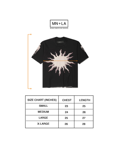 "THE ENLIGHTENED ONE" WAFFLE TEE IN ANTHRACITE