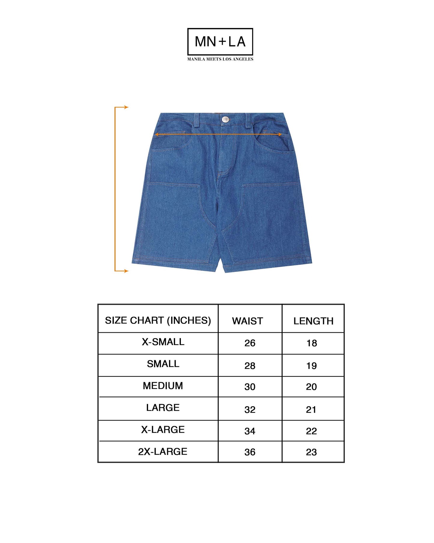 "TRUE BLUE" DOUBLE KNEE PHAT SHORTS