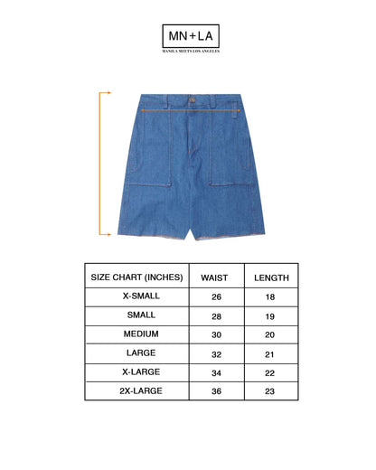 "TRUE BLUE" OVERPOCKET PHAT SHORTS