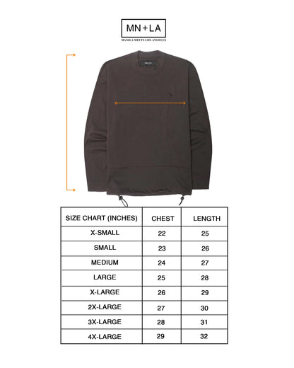 UTILITY LONGSLEEVE TEE IN CHARCOAL GREY