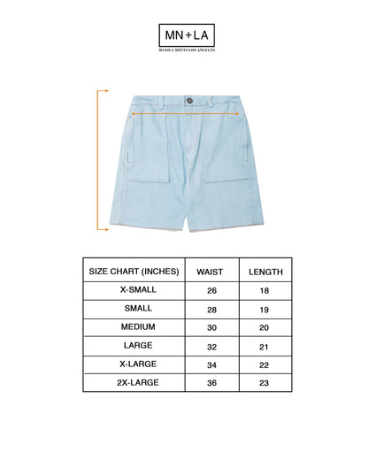 "VAPOR BLUE" OVERPOCKET PHAT SHORTS