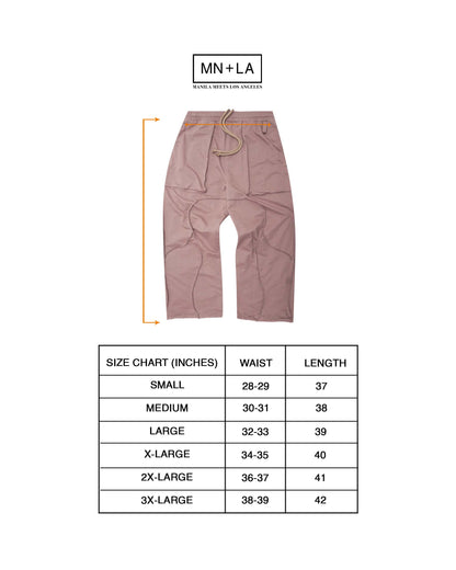 VEINS FRENCH TERRY PANTS IN MAUVE