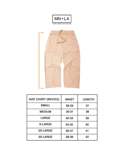 VEINS FRENCH TERRY PANTS IN WHEAT