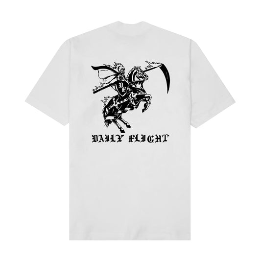 "BLACK KNIGHT" TEE IN WHITE