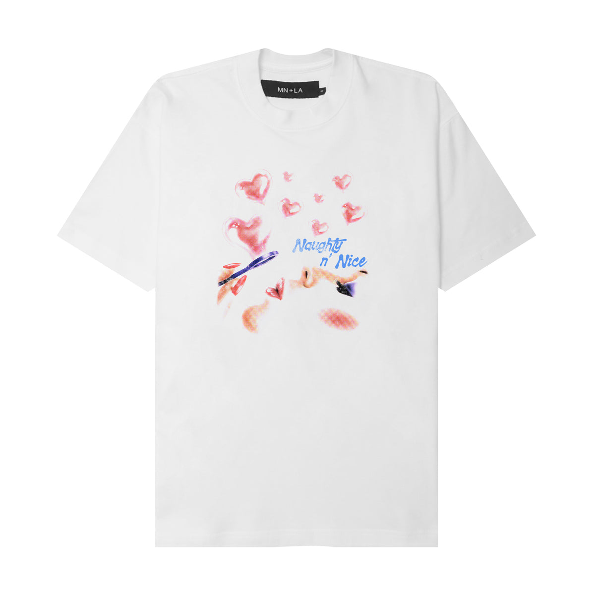 "HEART POP" TEE IN WHITE