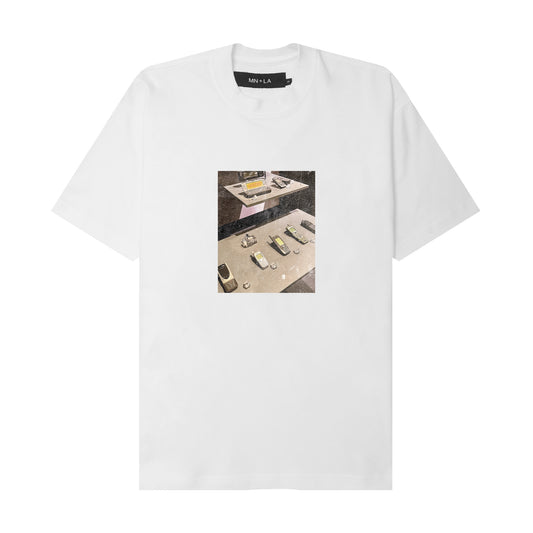 "ANALOG PHONE" TEE IN WHITE