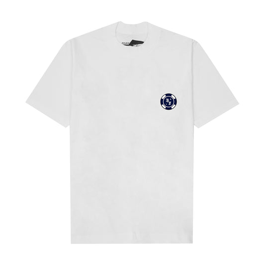 "CHIP" TEE IN WHITE
