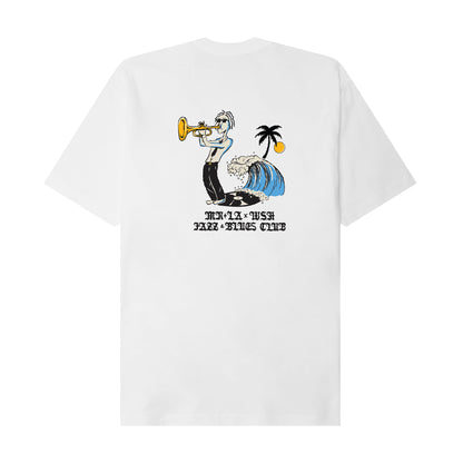 "JAZZ & BLUES CLUB" TEE IN WHITE