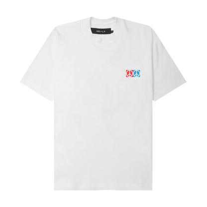 "CONTEMPO RETRO 2 PEACE" TEE IN WHITE