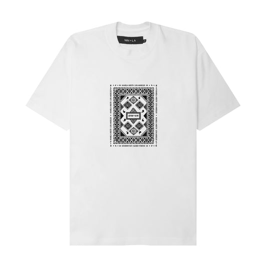 MN+LA "PERSIAN RUG" TEE IN WHITE