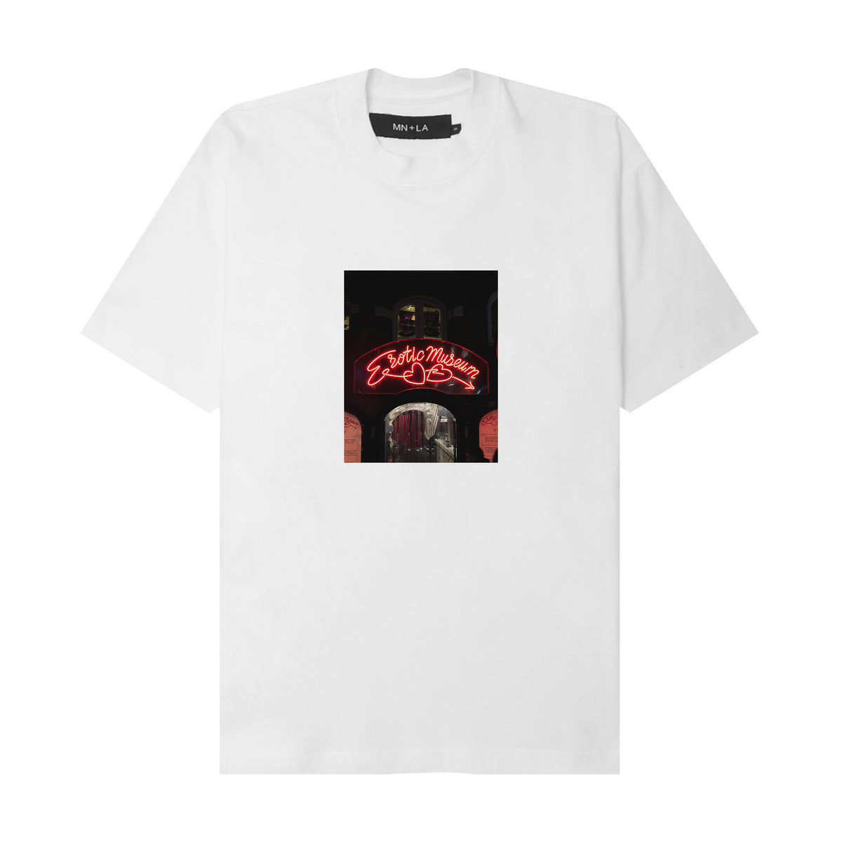 "EROTIC MUSEUM" TEE IN WHITE