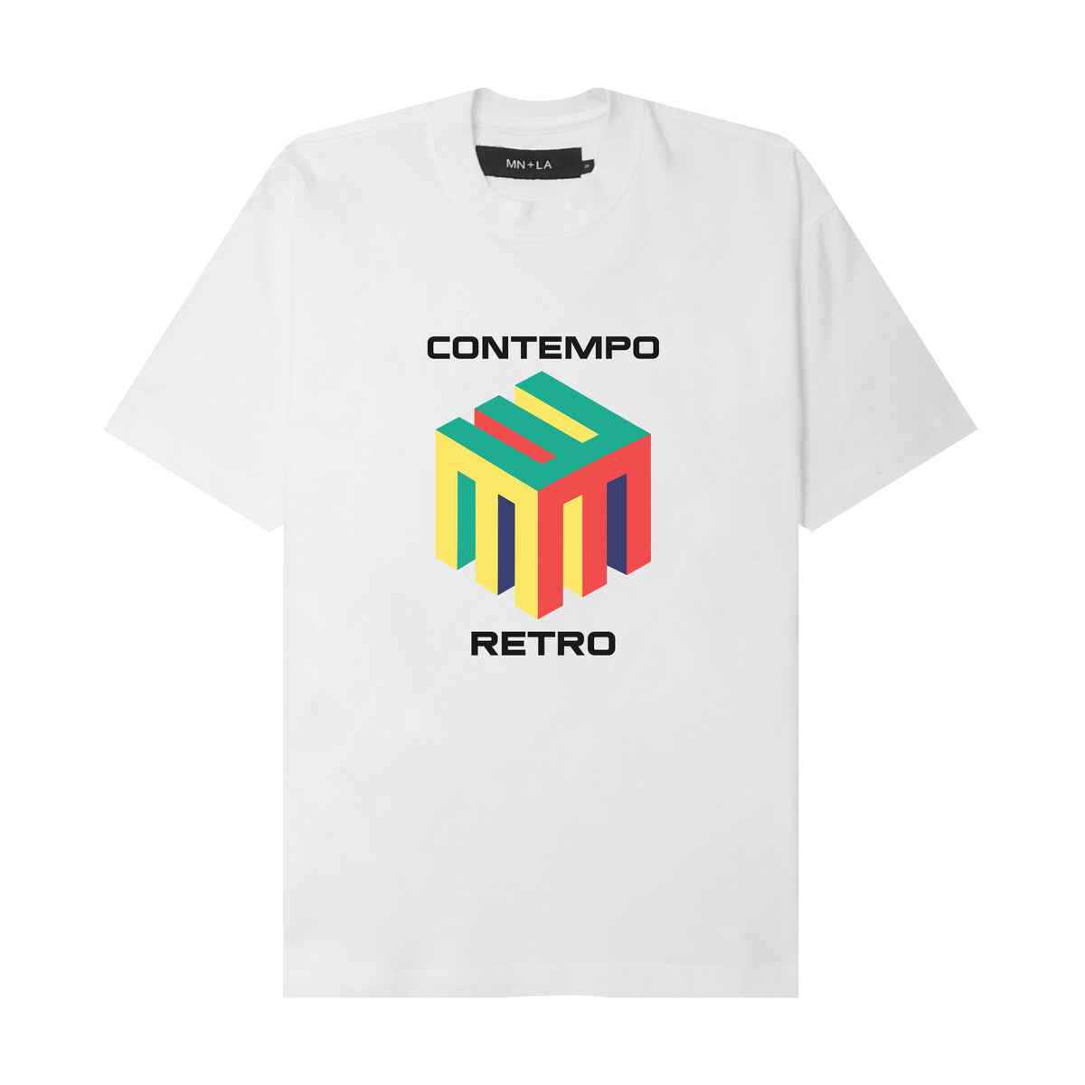CONTEMPO RETRO "PRISM" TEE IN WHITE