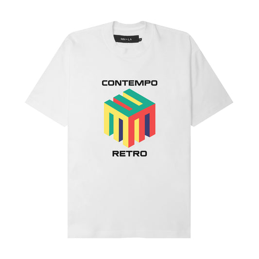 CONTEMPO RETRO "PRISM" TEE IN WHITE
