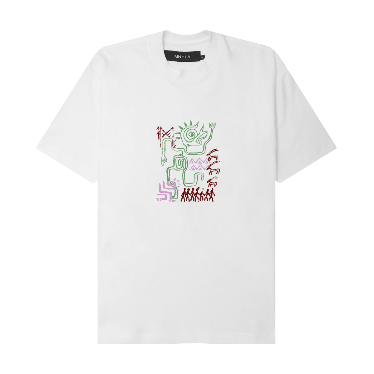 "SPIRIT WALKER" TEE IN WHITE