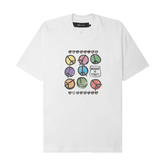 "INCREASE THE PEACE" TEE IN WHITE