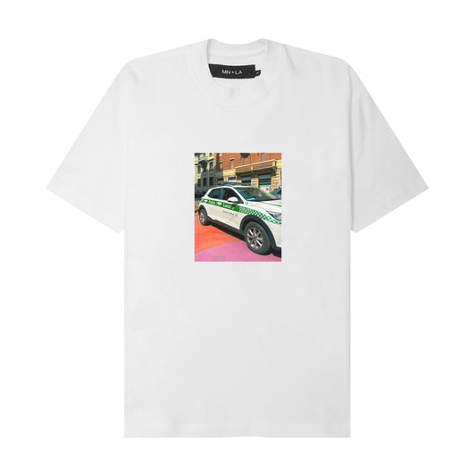 "POLICIA" TEE IN WHITE