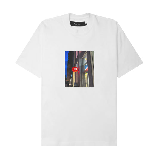 "M&M'S" TEE IN WHITE