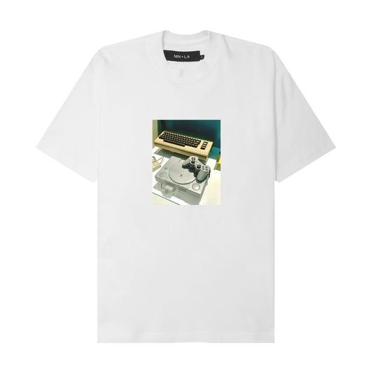 "PS1" TEE IN WHITE