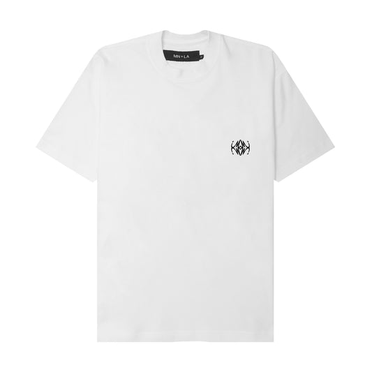 "COLLIDE" BOX TEE IN WHITE
