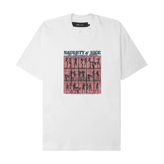 “RED LIGHT” TEE IN WHITE