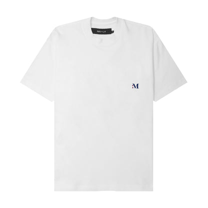 "M'$ & DIAMONDS" TEE IN WHITE