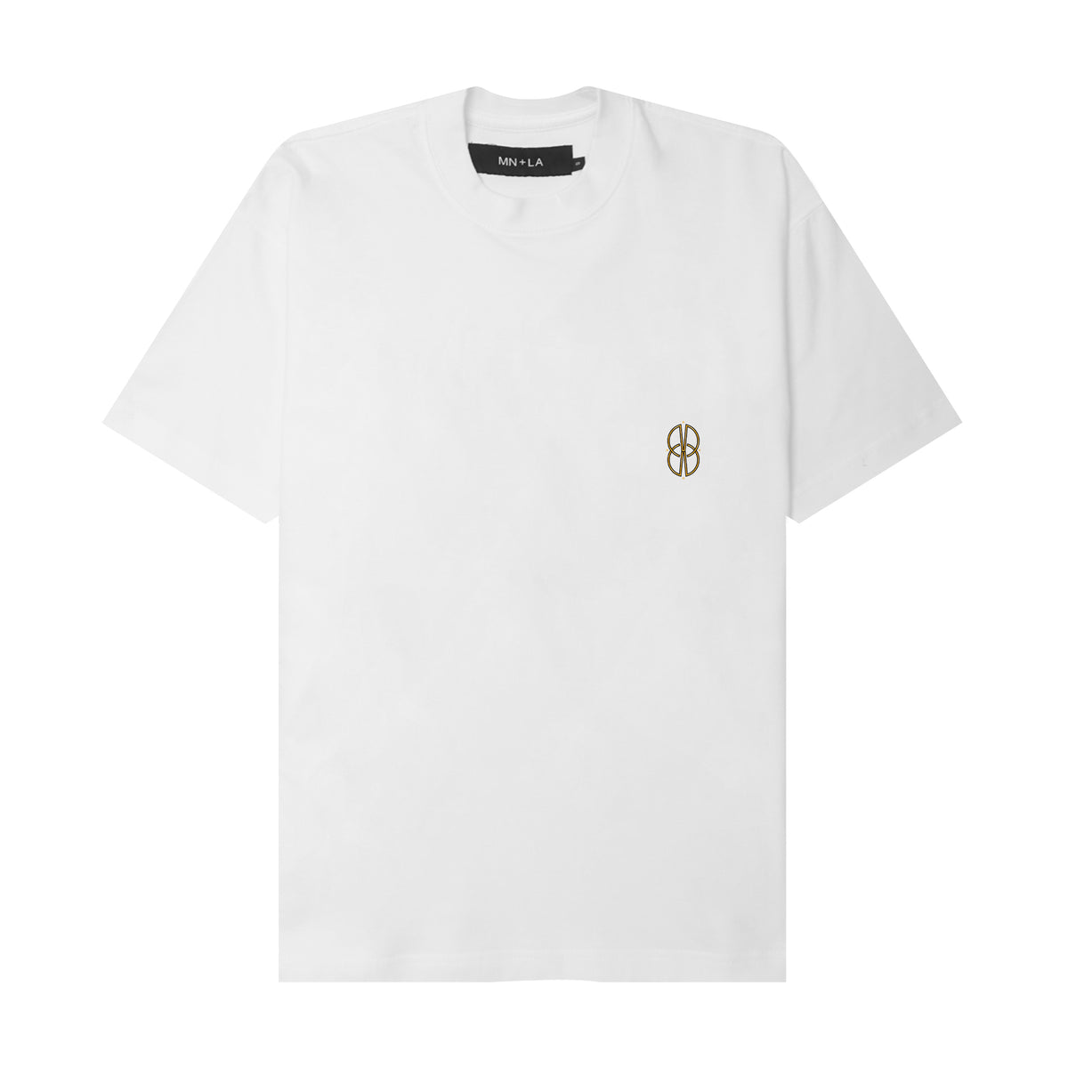 "MIRROR M'$" BOX TEE IN WHITE