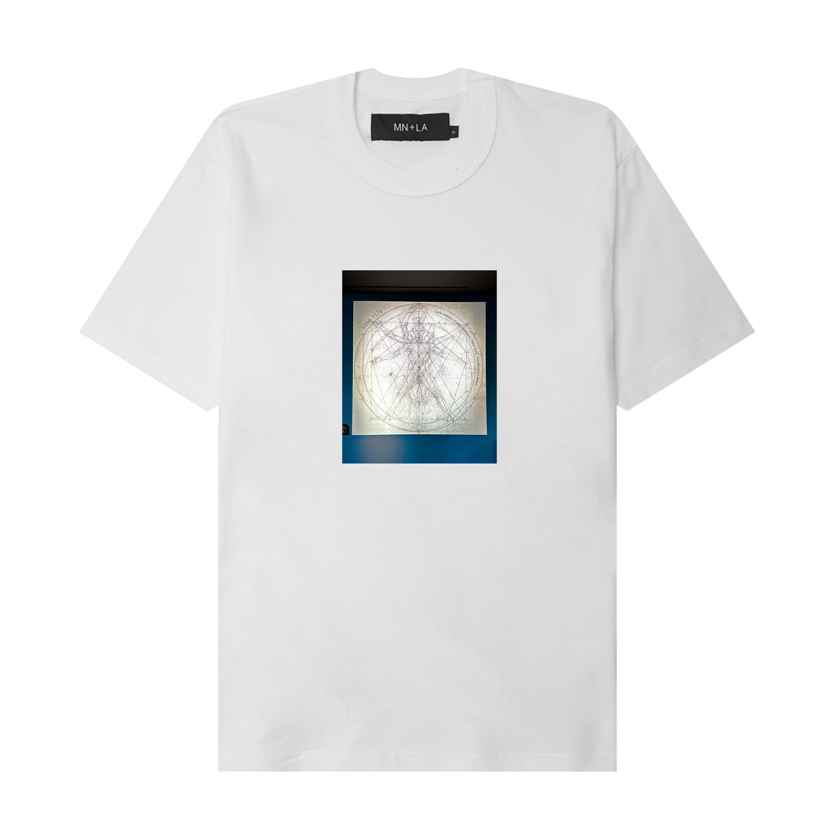 "GEOMETRY" TEE IN WHITE