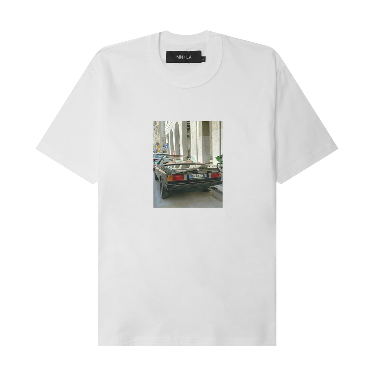 "MASERATI" TEE IN WHITE