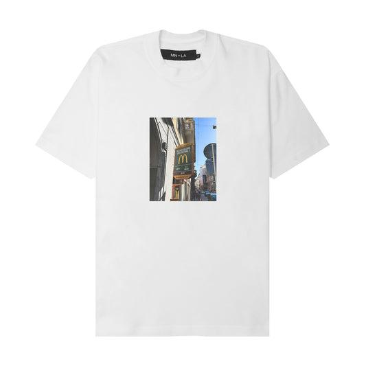 "MICKEY D" TEE IN WHITE