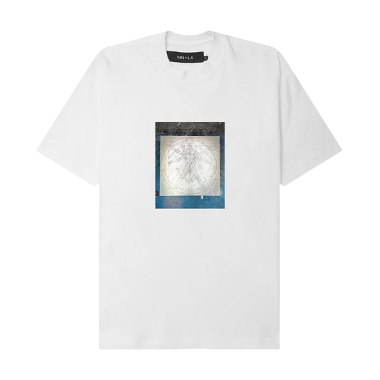 "GEOMETRY" TEE IN WHITE