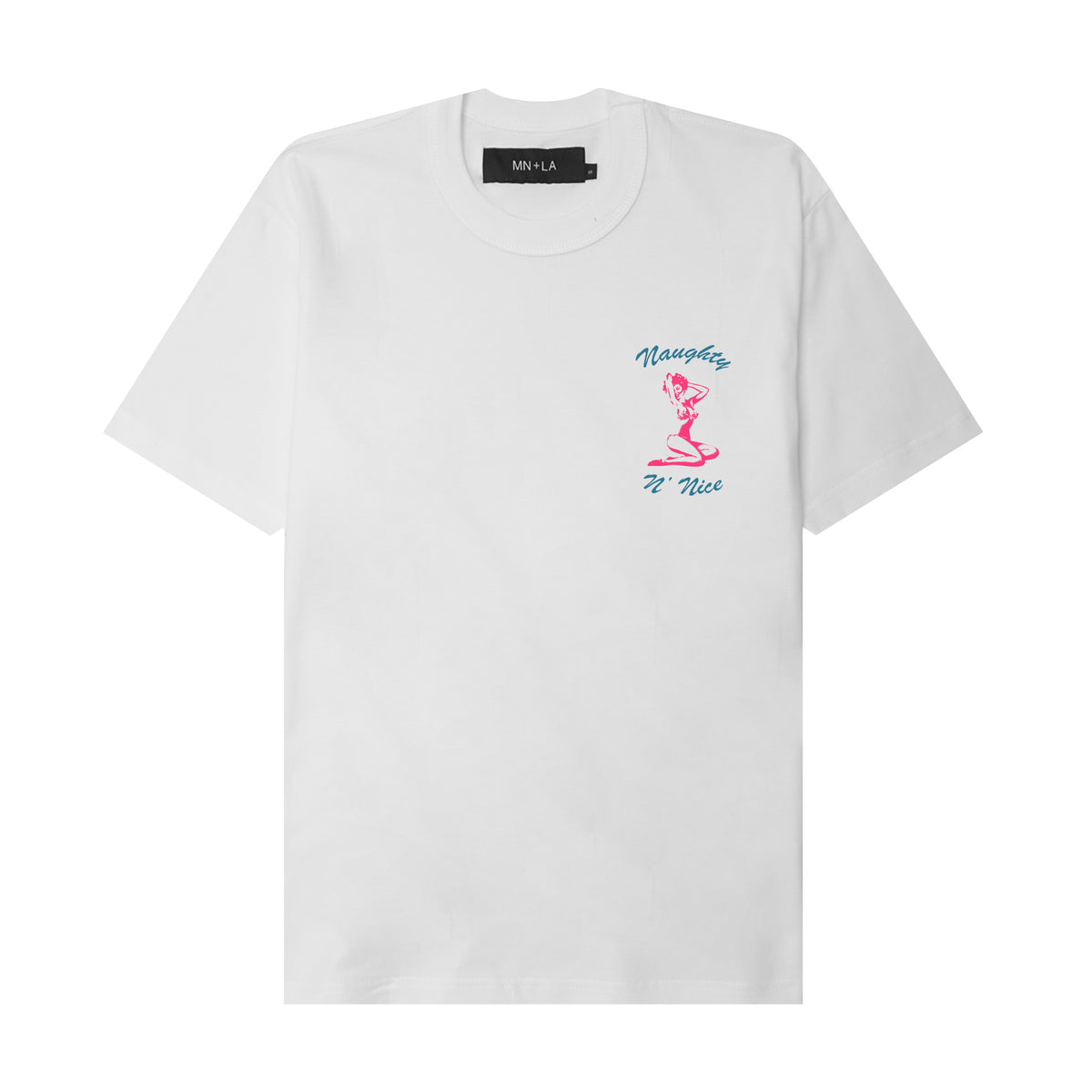 NAUGHTY N' NICE "PARADISE" TEE IN WHITE
