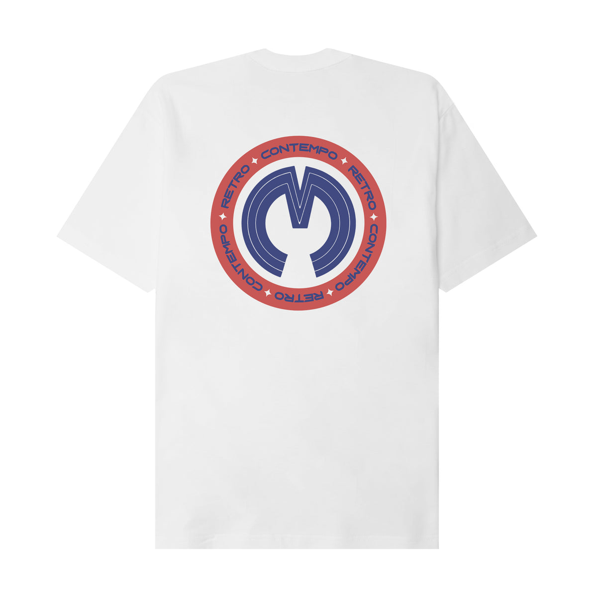 CONTEMPO RETRO "RING" TEE IN WHITE