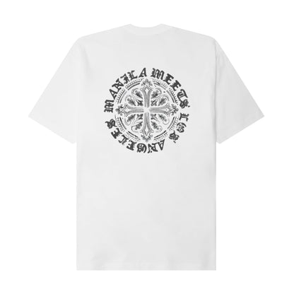 "IRON CROSS" TEE IN WHITE