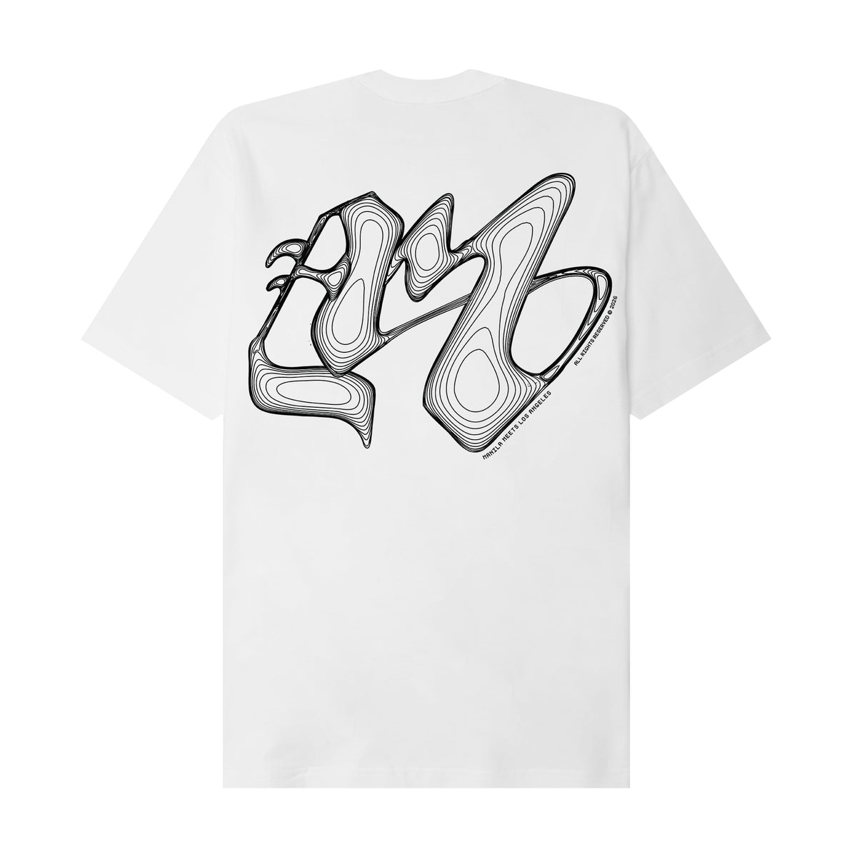 "M'$ RIFT" TEE IN WHITE