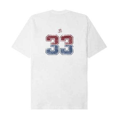 "33" TEE IN WHITE