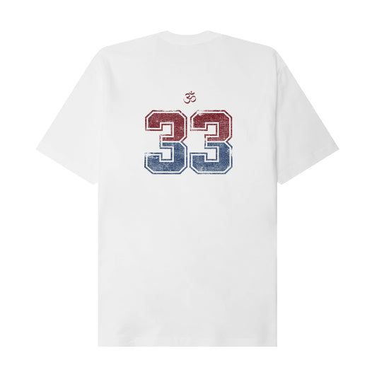 "33" TEE IN WHITE